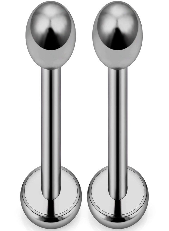 SCERRING 2PCS 16g G23 Titanium Labret Monroe Lip Tragus Cartilage Earring Ring Stud Piercing Jewelry 8mm - Image 1